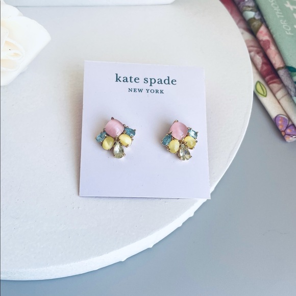 Kate Spade Gold Tone Crystals Stud Earrings - Picture 3 of 8